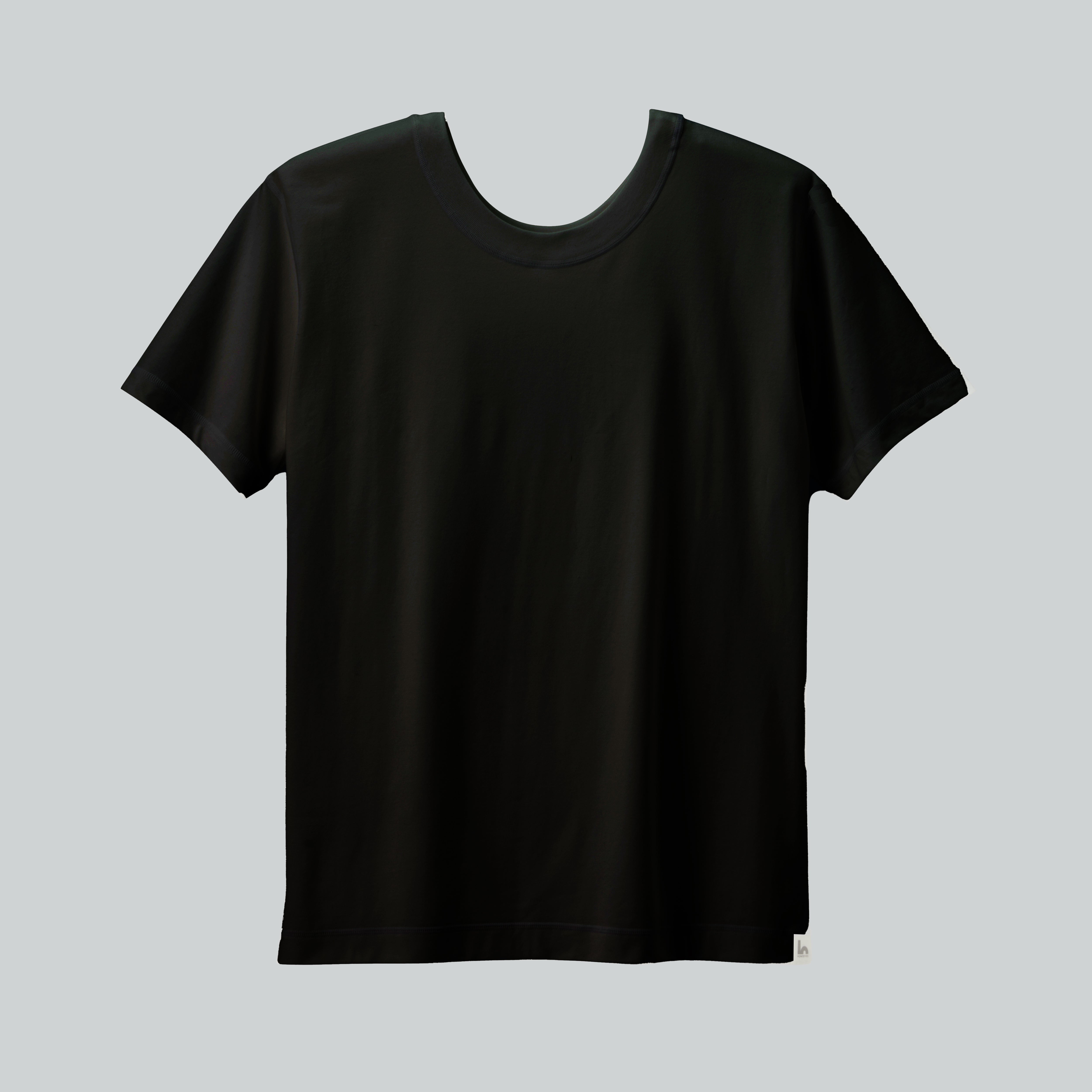 【新品未開封】HONEST Tシャツ XLサイズ ブラック NEW【裏表前後なし】UNISEX ∞ワイドネックTシャツ半袖スタンダード（S