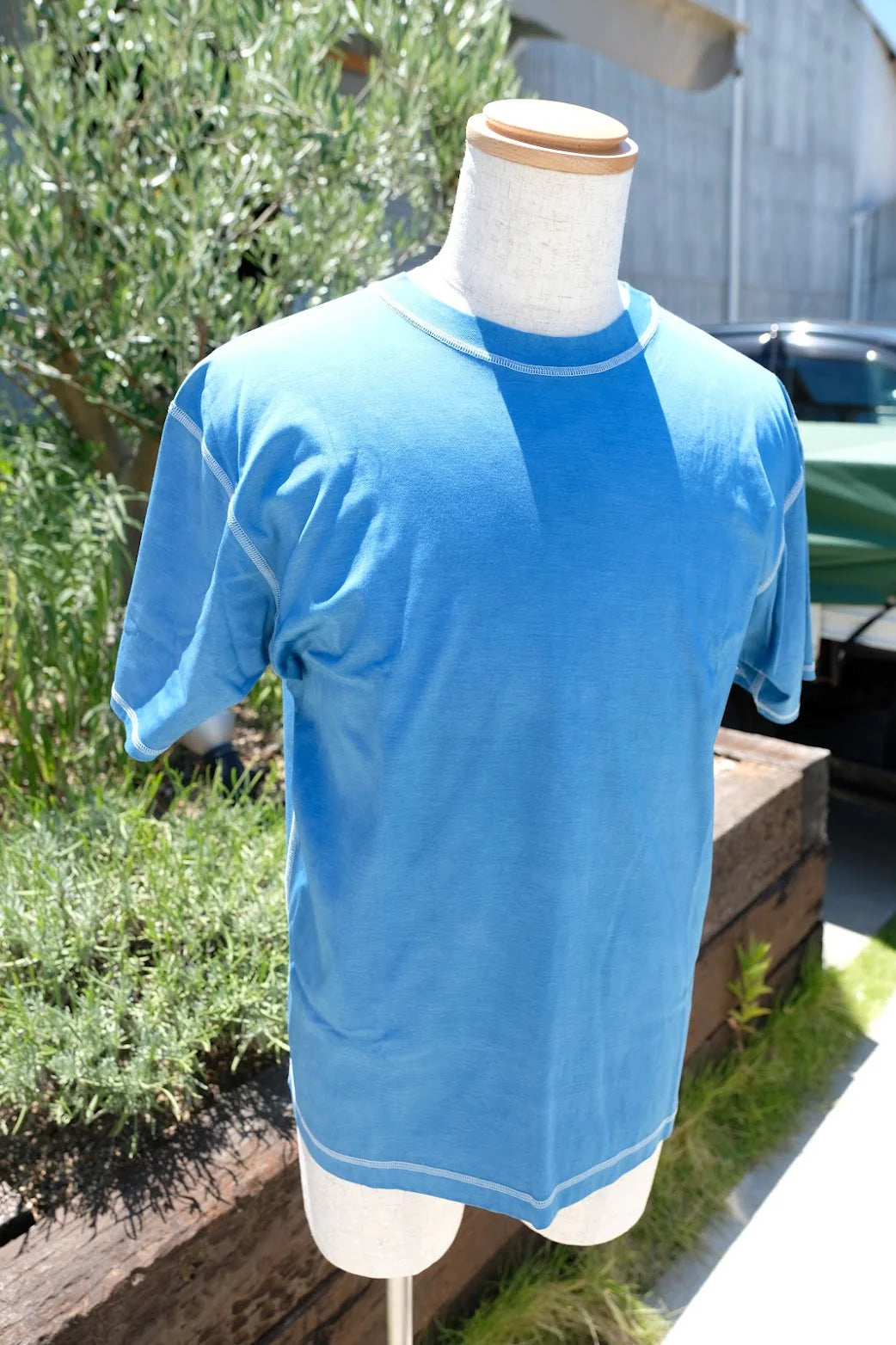 ＜新製品＞あおもり藍染め【裏表前後なし】MENS ∞ ドレスTシャツ　(プレミアム)　(M/L/XL) ＊数量限定商品